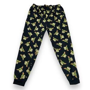 Star Wars Yoda Mens Pajama Lounge Pants Joggers Black Green 2X
